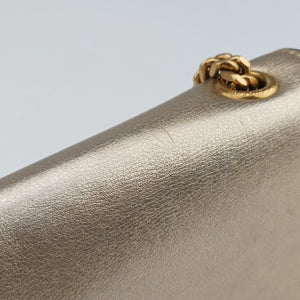 Pre-owned Yves Saint Laurent KATE Golden Leather 469390 shoulderbag | stylenewstar