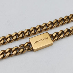 Pre-owned Yves Saint Laurent KATE Golden Leather 469390 shoulderbag | stylenewstar