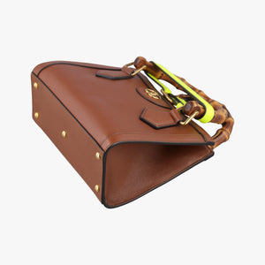 Pre-owned Gucci Diana Mini Brown leather 655661 shoulderbag | stylenewstar
