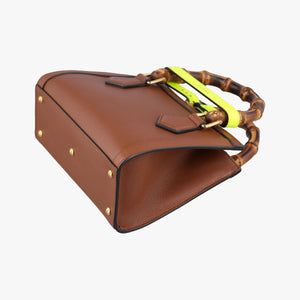 Pre-owned Gucci Diana Mini Brown leather 655661 shoulderbag | stylenewstar
