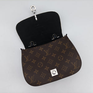 Pre-owned Louis Vuitton Chain It PM Monogram/Brown×Noir Monogram canvas×calf leather M44115 shoulderbag | stylenewstar