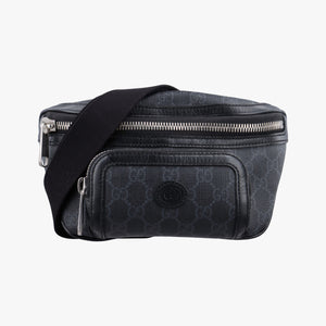 Pre-owned Gucci GG Supreme Retro Black PVC coated canvas 682933 bum bag/waist bag | stylenewstar
