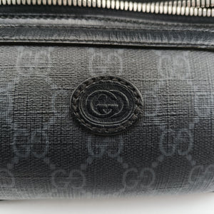 Pre-owned Gucci GG Supreme Retro Black PVC coated canvas 682933 bum bag/waist bag | stylenewstar