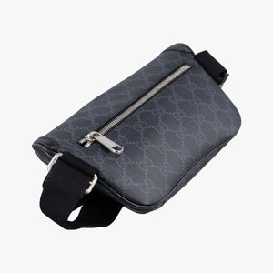 Pre-owned Gucci GG Supreme Retro Black PVC coated canvas 682933 bum bag/waist bag | stylenewstar