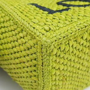 Pre-owned Loewe Font Tote Small Green Raffia A685B59X01 handbag | stylenewstar