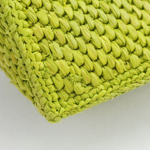 Pre-owned Loewe Font Tote Small Green Raffia A685B59X01 handbag | stylenewstar