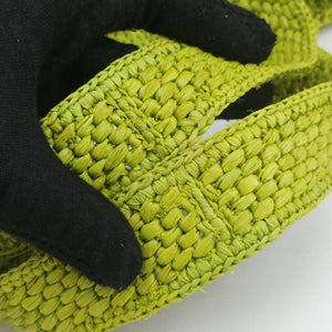 Pre-owned Loewe Font Tote Small Green Raffia A685B59X01 handbag | stylenewstar