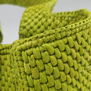 Pre-owned Loewe Font Tote Small Green Raffia A685B59X01 handbag | stylenewstar