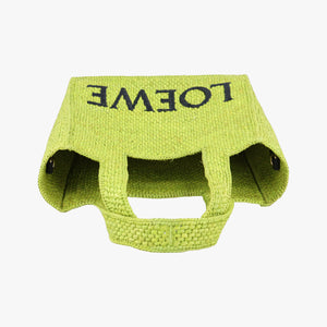 Pre-owned Loewe Font Tote Small Green Raffia A685B59X01 handbag | stylenewstar
