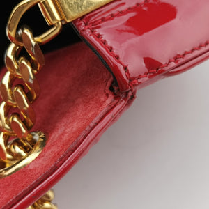 Vintage Yves Saint Laurent VICKY Red Patent Leather 538439 shoulderbag | stylenewstar