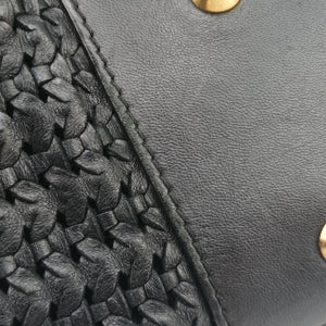 Pre-owned Christian Dior Soft Lady Dior Intrecciato Tote Black lambskin handbag | stylenewstar