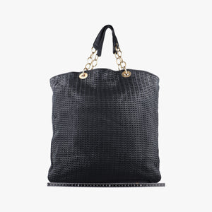 Pre-owned Christian Dior Soft Lady Dior Intrecciato Tote Black lambskin handbag | stylenewstar