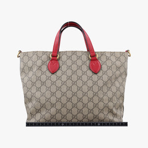 Secondhand Gucci GG Supreme Bosco PATCHED beige×multi PVC coated canvas 473887 shoulderbag | stylenewstar