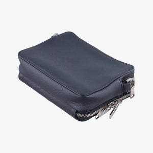 Pre-owned Christian Dior Air Jordan Wings Messenger Blue Leather 2NIBC119YWD shoulderbag | stylenewstar