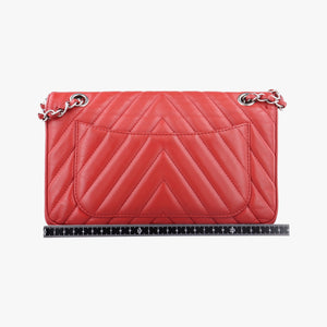 Vintage Chanel Chevron Jersey Trim Leo Lion Red Leather A49312 shoulderbag | stylenewstar