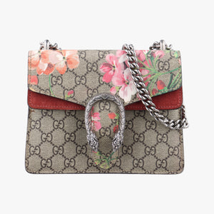 Pre-owned Gucci Dionysus beige×red PVC coated canvas × suede 421970 shoulderbag | stylenewstar