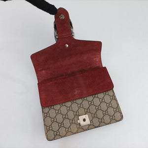 Pre-owned Gucci Dionysus beige×red PVC coated canvas × suede 421970 shoulderbag | stylenewstar