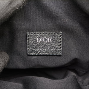 Pre-owned Christian Dior Saddle Navy Jacquard×Leather crossbodybag | stylenewstar