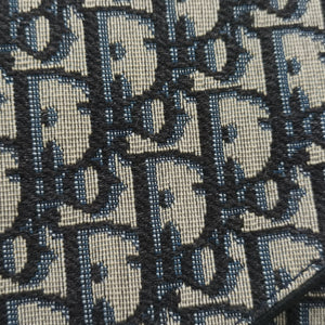 Pre-owned Christian Dior Saddle Navy Jacquard×Leather crossbodybag | stylenewstar