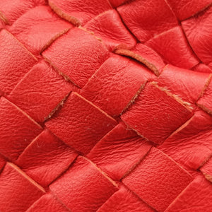 Pre-owned Bottega Veneta Intrecciato Red lambskin handbag | stylenewstar