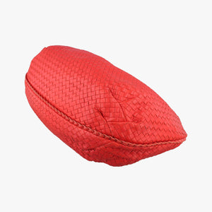 Pre-owned Bottega Veneta Intrecciato Red lambskin handbag | stylenewstar