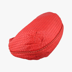 Pre-owned Bottega Veneta Intrecciato Red lambskin handbag | stylenewstar