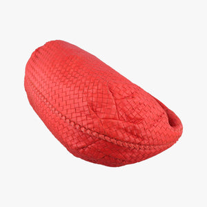 Pre-owned Bottega Veneta Intrecciato Red lambskin handbag | stylenewstar