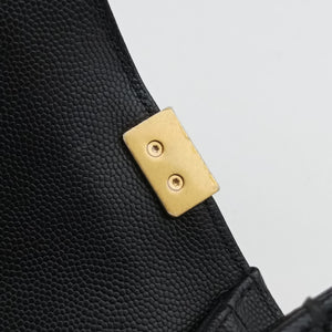 Vintage Chanel BOY CHANEL Black caviar skin A67085 shoulderbag | stylenewstar