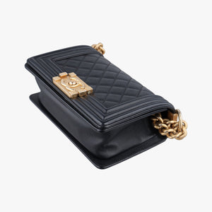 Vintage Chanel BOY CHANEL Black caviar skin A67085 shoulderbag | stylenewstar