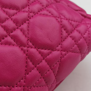 Pre-owned Christian Dior Cannage Dior Soft Shopping Rose lambskin shoulderbag | stylenewstar
