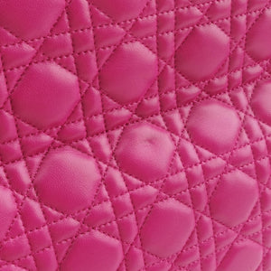 Pre-owned Christian Dior Cannage Dior Soft Shopping Rose lambskin shoulderbag | stylenewstar
