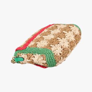 Secondhand Gucci GG Marmont Beige×Multicolour straw 574433 shoulderbag | stylenewstar