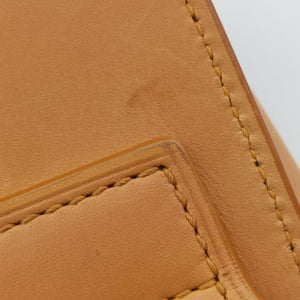 Pre-owned Yves Saint Laurent KAIA small Camel Leather 619740 shoulderbag | stylenewstar