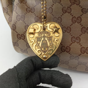 Pre-owned Gucci Babushka Brown x Multicolour PVC coated canvas 207775 handbag | stylenewstar