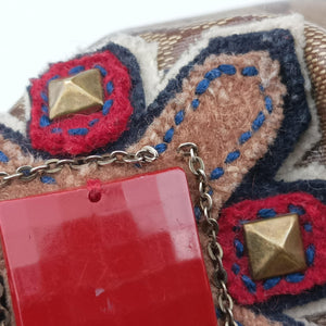 Pre-owned Gucci Babushka Brown x Multicolour PVC coated canvas 207775 handbag | stylenewstar