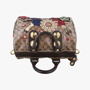 Pre-owned Gucci Babushka Brown x Multicolour PVC coated canvas 207775 handbag | stylenewstar