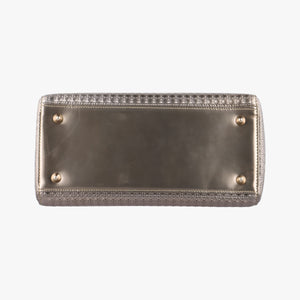 Pre-owned Christian Dior Lady Dior Golden Patent Leather shoulderbag | stylenewstar