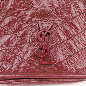 Pre-owned Yves Saint Laurent Niki Burgundy Leather 583103 shoulderbag | stylenewstar