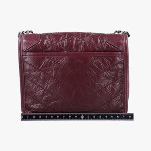 Pre-owned Yves Saint Laurent Niki Burgundy Leather 583103 shoulderbag | stylenewstar