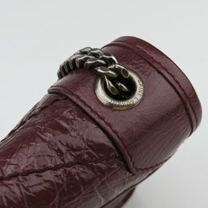 Pre-owned Yves Saint Laurent Niki Burgundy Leather 583103 shoulderbag | stylenewstar