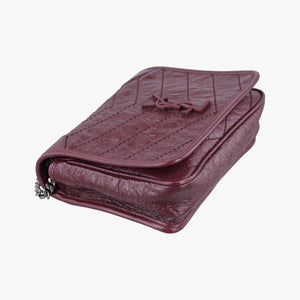 Pre-owned Yves Saint Laurent Niki Burgundy Leather 583103 shoulderbag | stylenewstar