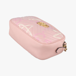 Pre-owned Gucci GG Marmont Pink Leather 447632 shoulderbag | stylenewstar