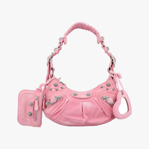 Pre-owned Balenciaga Le Cagole mini Pink cloth shoulderbag | stylenewstar