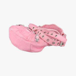 Pre-owned Balenciaga Le Cagole mini Pink cloth shoulderbag | stylenewstar
