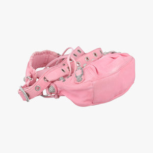 Pre-owned Balenciaga Le Cagole mini Pink cloth shoulderbag | stylenewstar