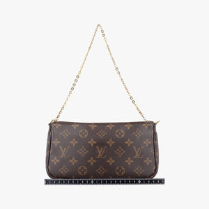 Pre-owned Louis Vuitton Multipochette Accessoires Brown x Rose Claire Monogram canvas M44840 shoulderbag | stylenewstar