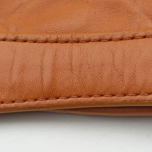 Pre-owned Christian Dior Soft Lady Dior Cannage Orange Lambskin shoulderbag | stylenewstar