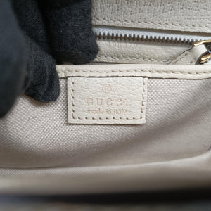 Vintage Gucci New Bamboo White canvas×leather 675797 shoulderbag | stylenewstar