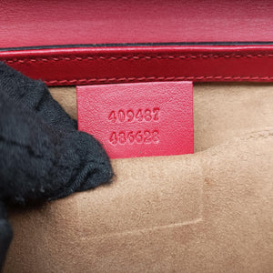 Pre-owned Gucci Padlock Beige×red×pink PVC coated canvas×Leather 409487 shoulderbag | stylenewstar