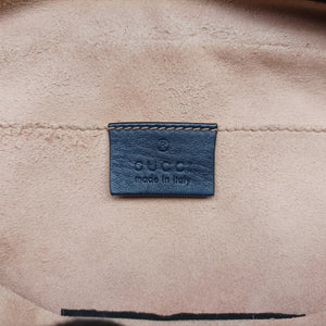 Pre-owned Gucci GG Marmont Navy×Multicolour Leather 447632 shoulderbag | stylenewstar